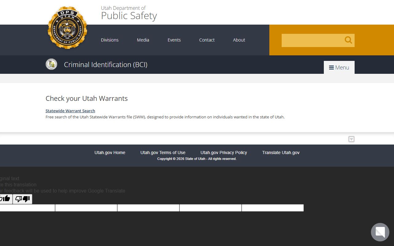 Tooele County warrant search after arrest court records